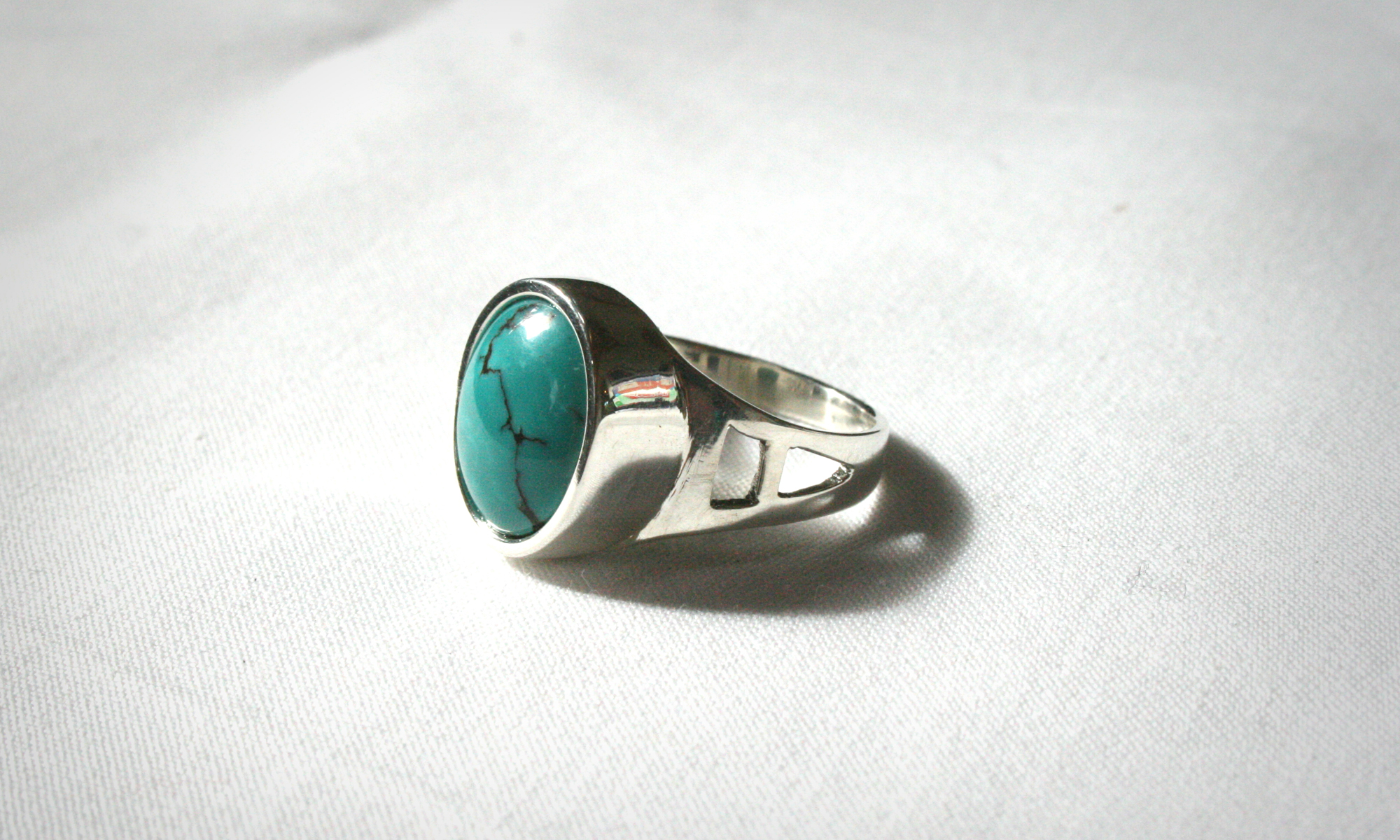 Turquiose in silver ring